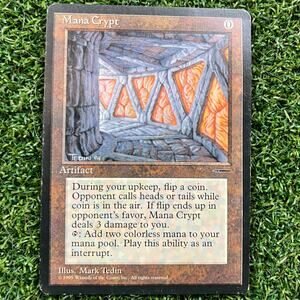MTG Mana Crypt HarperPrism Promo 1995 Vintage Artifact MP Magic The Gathering